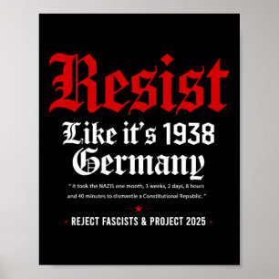 Póster La resistencia antitrump es como un activista alem