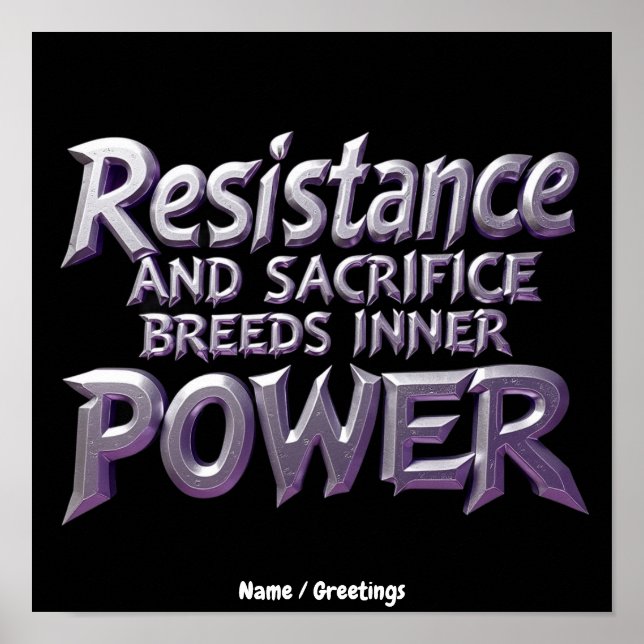 Póster La Resistencia y el Sacrificio Generan Poder Inter (Frente)