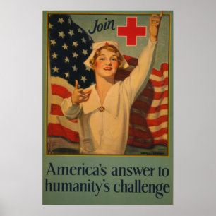 Póster La respuesta de Estados Unidos al desafío de la hu