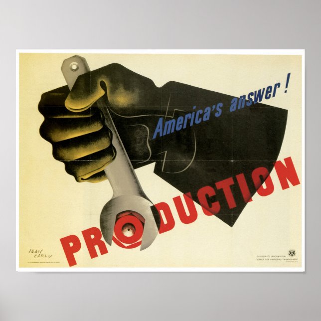 Póster La respuesta de Estados Unidos ~ ¡Producción! (Frente)