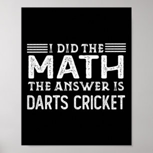 Póster La respuesta es Darts Cricket Divertido profesor d