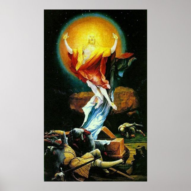 Póster La resurrección de Cristo por Grunewald (Frente)