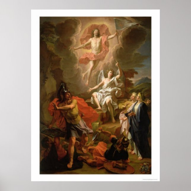 Póster La resurrección de Cristo por Noel Coypel (1700) (Frente)