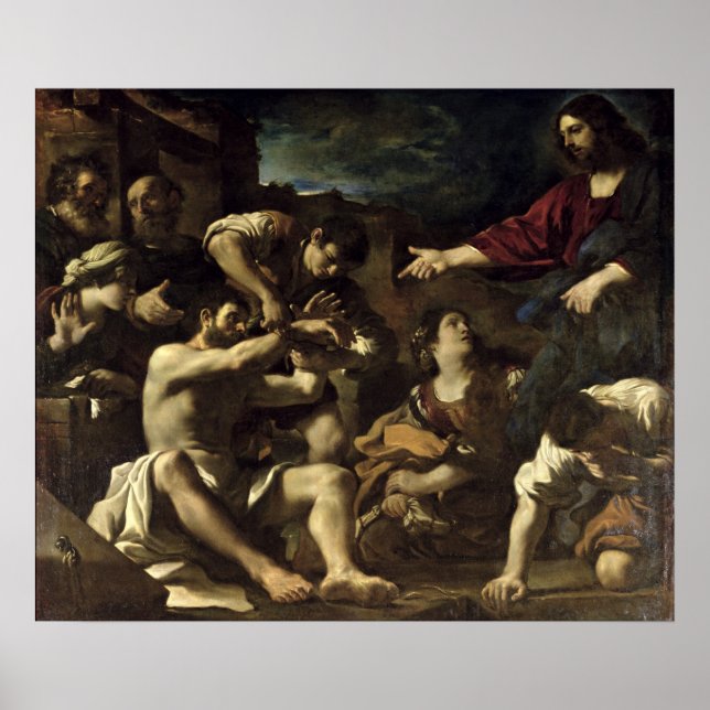 Póster La resurrección de Lázaro, c.1619 (Frente)