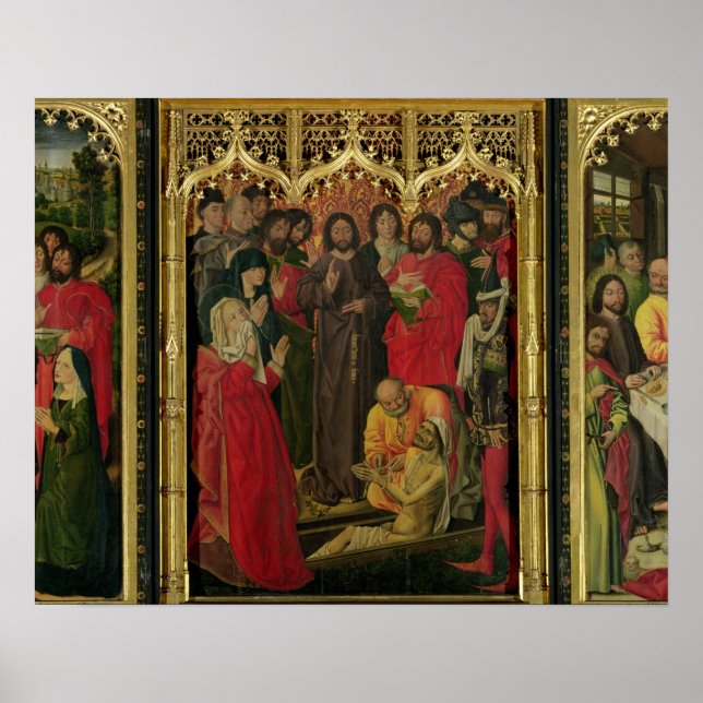 Póster La resurrección de Lázaro Triptych; La elevación d (Frente)