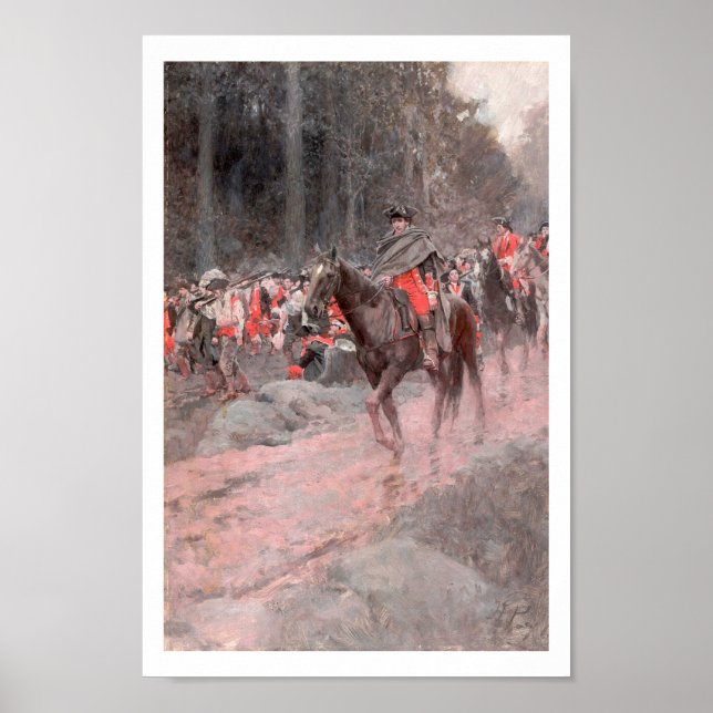 Póster La retirada de Washington de los grandes prados (Frente)