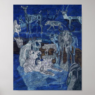 Póster La reunión de animales