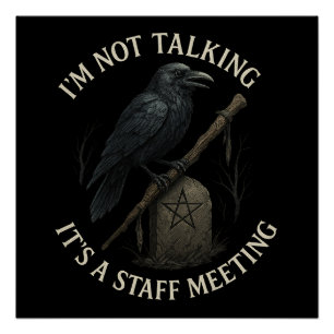 Póster La reunión del personal de Raven no habla de un Po