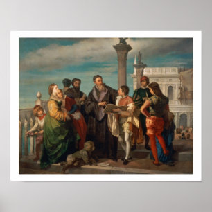 Póster La reunión entre Titian (1488-1576) y Verones