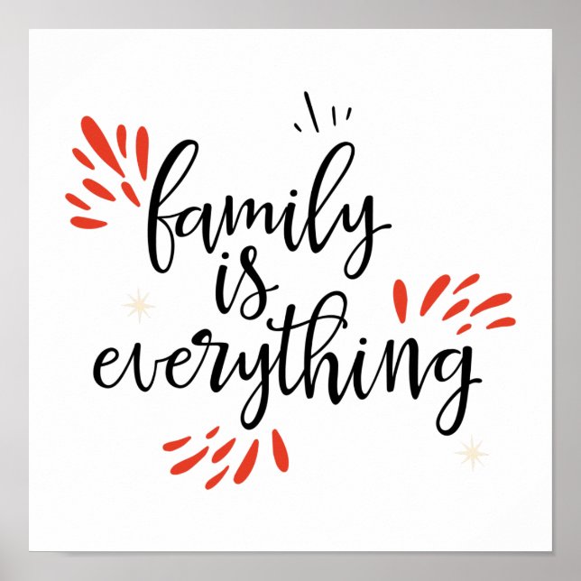Póster la reunión familiar lo es todo (Frente)