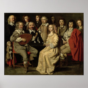 Póster La reunión musical, 1642