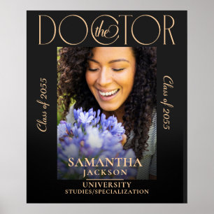 Póster La Revista de Fotos Chic de Graduación Doctoral El