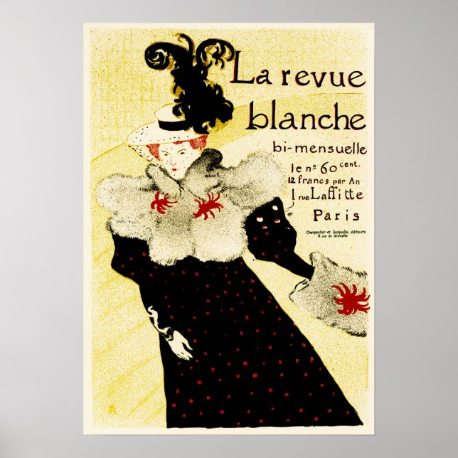 Póster LA REVUE BLANCHE Revista Paris Toulouse Lautrec (Frente)