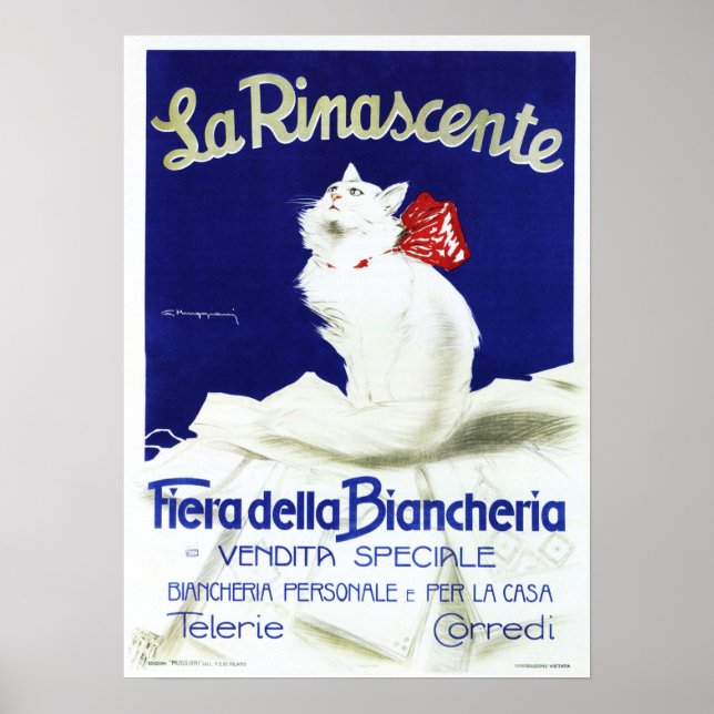 Póster LA RINASCENTE Linen Fair Tienda Italiana de depart (Frente)