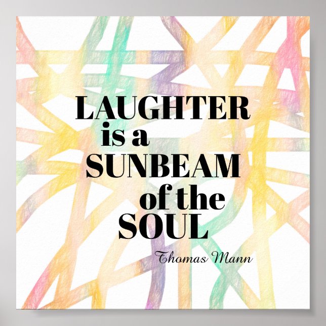 Póster la risa es una cita literaria de sunbeam Thomas Ma (Frente)