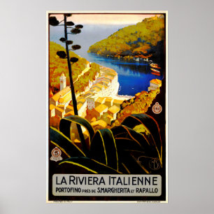 Póster La Riviera Italienne Liguria Viaje italiano ENIT