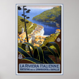 Póster "La Riviera Italienne" Poster de Viajes Vintage