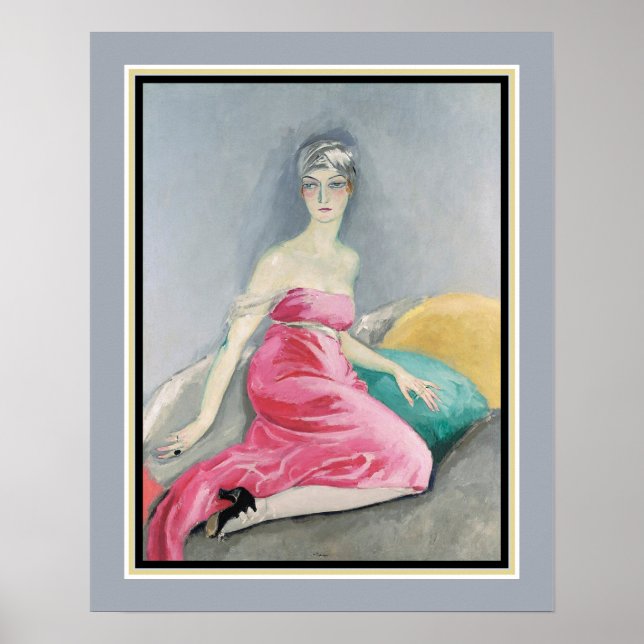 Póster "La Robe Rosa" por Kees van Dongen c.1919 (Frente)