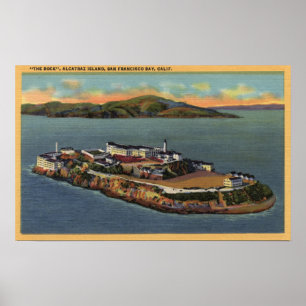 Póster "La roca," vista de la isla de Alcatraz
