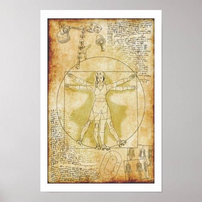 Póster La Rollergirl vitruviana (Ria Culpa, 2015) (Frente)