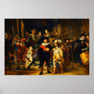 Póster La Ronda de Noche de Rembrandt