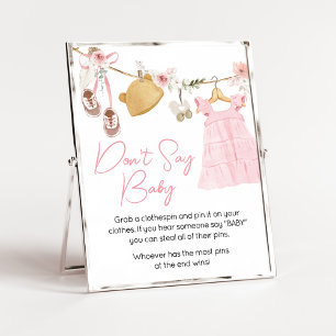 Póster La ropa de bebé dulce no dice bebé
