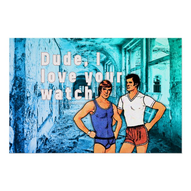 Póster La ropa interior de SlipperyJoe dos hombres person (Anverso)