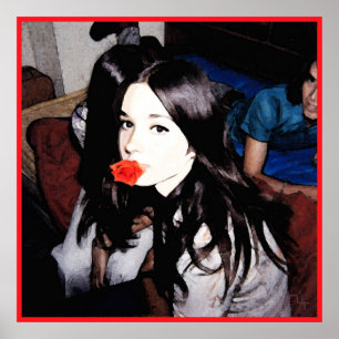 Póster La rosa roja