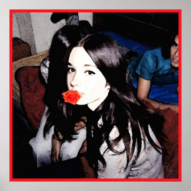 Póster La rosa roja (Frente)