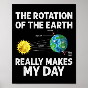 Póster La Rotación De La Tierra Hace De Mi Profesora De C