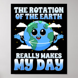 Póster La Rotación De La Tierra Realmente Hace Que Mi Día