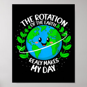 Póster La Rotación De La Tierra Realmente Hace Que Mi Día