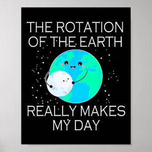 Póster La Rotación De La Tierra Realmente Hace Que Mi Día