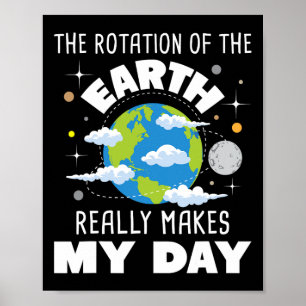 Póster La Rotación De La Tierra Realmente Hace Que Mi Día
