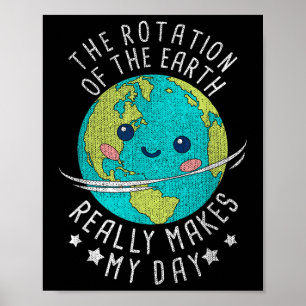 Póster La Rotación De La Tierra Realmente Hace Que Mi Día