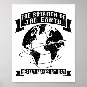 Póster La Rotación De La Tierra Realmente Hace Que Mi Día