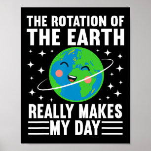 Póster La Rotación De La Tierra Realmente Hace Que Mi Día