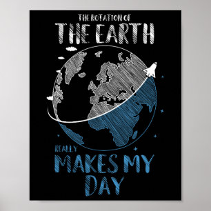 Póster La Rotación De La Tierra Realmente Hace Que Mi Pla