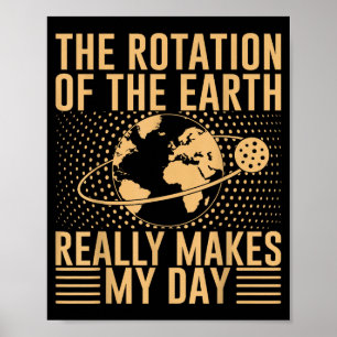 Póster La Rotación En La Tierra Realmente Me Hace El Día