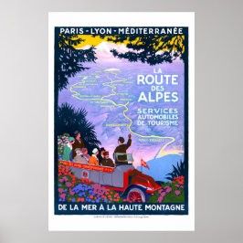 Póster La Route des Alpes Travel Poster (1920s)