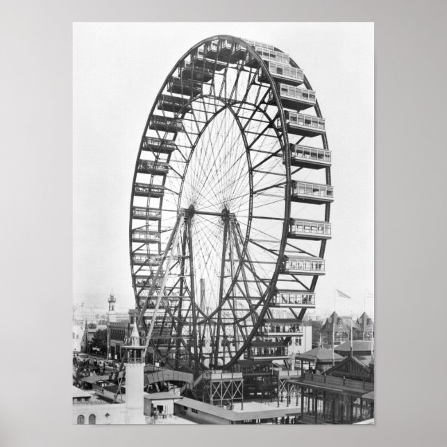 Póster La rueda de los ferris en la colonia mundial (Frente)
