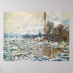 Póster La ruptura del hielo de Claude Monet