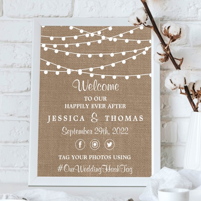 Póster La Rustic Burlap String ilumina la colección Boda (Subido por el creador)