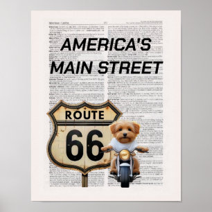 Póster La ruta principal de los Estados Unidos 66