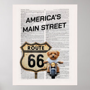 Póster La ruta principal de los Estados Unidos 66