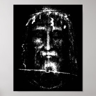 Póster La Sábana Santa de Turín rostro de Jesucristo