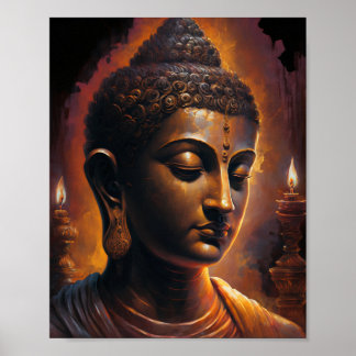 Póster La sabiduría del retrato de Buda