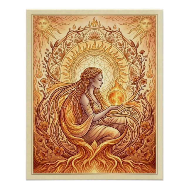 Póster La Sacerdotisa del Fuego  (Anverso)