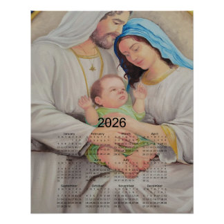 Póster La Sagrada Familia: Amor Divino Calendario 2026