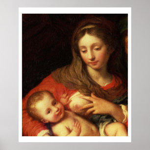 Póster La Sagrada Familia con Elizabeth (petróleo en el p